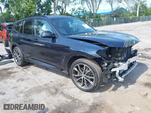 2021 BMW X3 sDrive30i z VIN 5UXTY3C00M9G70296, wystawiony jako IAAI lot #42295882 z przebiegiem 28 895 mil mil oraz . Historia ofert i sprzedaży dostępna na DreamBid. Obrazek 1.