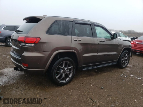 2021 Jeep Grand Cherokee 80th Anniversary with VIN 1C4RJFBG6MC583471, listed as a Copart auction lot 53043325 with 117,046 mi miles and Salvage Title. Bid and sale history available at DreamBid. Image 3.