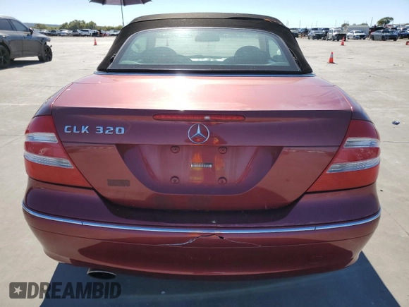2005 Mercedes-Benz CLK 320 with VIN WDBTK65G45T043762, listed as a Copart auction lot 79904434 with 88,127 mi miles and Salvage Title. Bid and sale history available at DreamBid. Image 6.