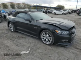 2015 Ford Mustang GT Premium with VIN 1FATP8FF8F5329274, listed as a Copart auction lot 86658534 with 27,678 mi miles and Salvage title. Bid and sale history available at DreamBid. Image 4.