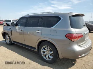2012 Infiniti QX56 7-passenger with VIN JN8AZ2NE9C9016258, listed as a Copart auction lot 71570824 with 142,859 mi miles and Salvage Title. Bid and sale history available at carsss.com. Image 2.