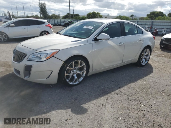 2015 Buick Regal GS with VIN 2G4GT5GX5F9227748, listed as a Copart auction lot 75596174 with 18,204 mi miles and Salvage Title. Bid and sale history available at DreamBid. Image 1.