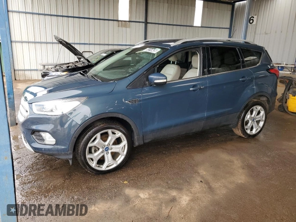 2019 Ford Escape Titanium with VIN 1FMCU9J98KUB77258, listed as a Copart auction lot 51213435 with 92,708 mi miles and Clean Title. Bid and sale history available at carsss.com. Image 1.