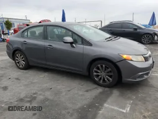 2012 Honda Civic EX with VIN 2HGFB2F88CH554322, listed as a Copart auction lot 55303165 with 192,132 mi miles and Salvage Title. Bid and sale history available at DreamBid. Image 4.
