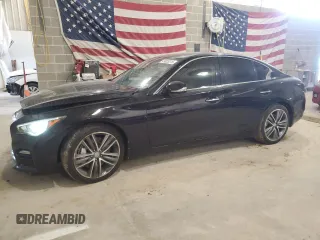 2014 Infiniti Q50 Sport with VIN JN1BV7AR8EM698473, listed as a Copart auction lot 49923315 with 132,080 mi miles and Salvage Title. Bid and sale history available at carsss.com. Image 1.