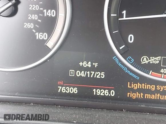 2015 BMW 5 Series 528i with VIN WBA5A5C56FD514814, listed as a IAAI auction lot 42052381 with 76,306 mi miles. Bid and sale history available at carsss.com. Image 16.