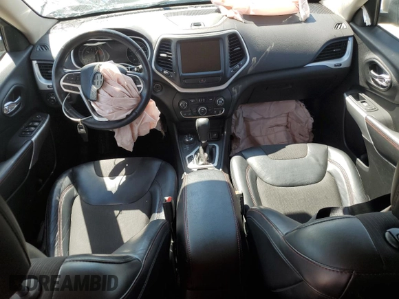 2017 Jeep Cherokee Trailhawk with VIN 1C4PJMBSXHW600230, listed as a Copart auction lot 55606665 with Not provided miles and Salvage title. Bid and sale history available at DreamBid. Image 8.