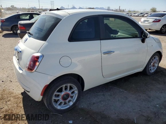 2013 FIAT 500 Pop with VIN 3C3CFFAR8DT511352, listed as a Copart auction lot 54662565 with 102,640 mi miles and Salvage Title. Bid and sale history available at carsss.com. Image 3.