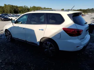 2017 Nissan Pathfinder Platinum with VIN 5N1DR2MN0HC600158, listed as a Copart auction lot 75987994 with 146,529 mi miles and Salvage Title. Bid and sale history available at carsss.com. Image 2.