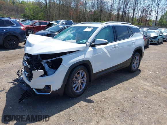 2023 GMC Terrain SLT with VIN 3GKALVEG6PL218217, listed as a IAAI auction lot 41917652 with 2,462 mi miles and . Bid and sale history available at carsss.com. Image 16.