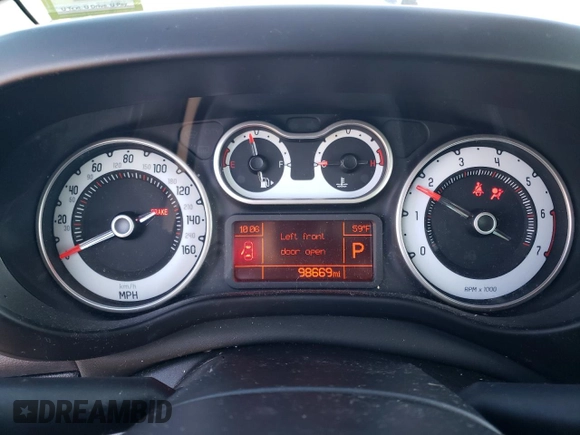2014 FIAT 500L Lounge with VIN ZFBCFACH0EZ004946, listed as a Copart auction lot 49595515 with 98,669 mi miles and Salvage Title. Bid and sale history available at carsss.com. Image 9.