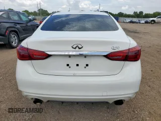 2018 Infiniti Q50 Luxe with VIN JN1EV7AP9JM592281, listed as a Copart auction lot 63676555 with 40,249 mi miles and Salvage title. Bid and sale history available at DreamBid. Image 6.