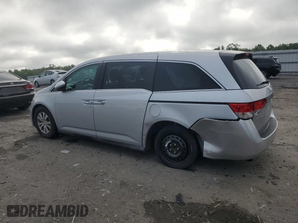 2014 Honda Odyssey EX-L with VIN 5FNRL5H62EB003236, listed as a Copart auction lot 63342255 with 147,398 mi miles and Salvage title. Bid and sale history available at DreamBid. Image 2.