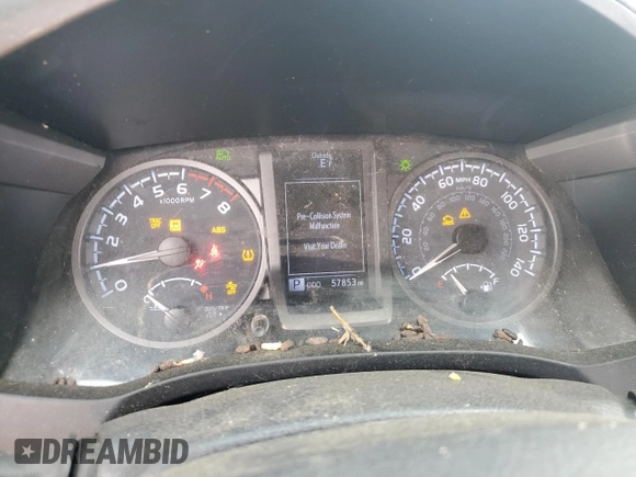 2021 Toyota Tacoma 4WD SR5 with VIN 3TMDZ5BNXMM099474, listed as a Copart auction lot 49325385 with 57,853 mi miles and Salvage Title. Bid and sale history available at carsss.com. Image 9.