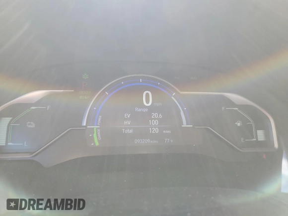 2018 Honda Clarity Plug-In Hybrid with VIN JHMZC5F17JC021552, listed as a Copart auction lot 78898764 with 93,209 mi miles and Salvage Title. Bid and sale history available at carsss.com. Image 9.