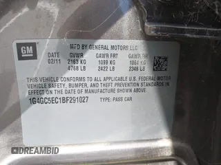 2011 Buick LaCrosse CXL with VIN 1G4GC5EC1BF291027, listed as a IAAI auction lot 41893702 with 203,880 mi miles and . Bid and sale history available at DreamBid. Image 9.