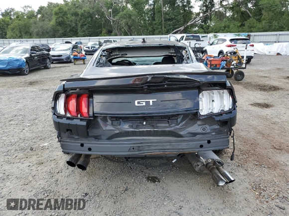 2022 Ford Mustang GT with VIN 1FA6P8CF0N5122488, listed as a Copart auction lot 55222715 with 11,764 mi miles and Salvage title. Bid and sale history available at DreamBid. Image 6.