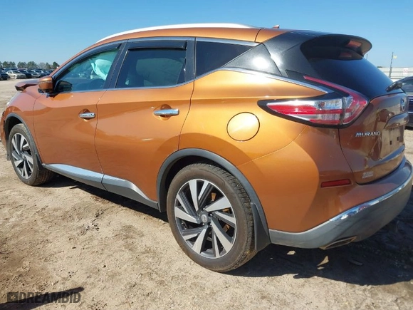 2015 Nissan Murano SL with VIN 5N1AZ2MGXFN289117, listed as a IAAI auction lot 41472108 with 122,005 mi miles. Bid and sale history available at carsss.com. Image 3.