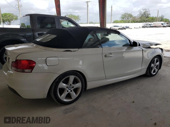 2008 BMW 1 Series 135i with VIN WBAUN93548VF55790, listed as a Copart auction lot 60629345 with 57,087 mi miles and Clean title. Bid and sale history available at DreamBid. Image 3.