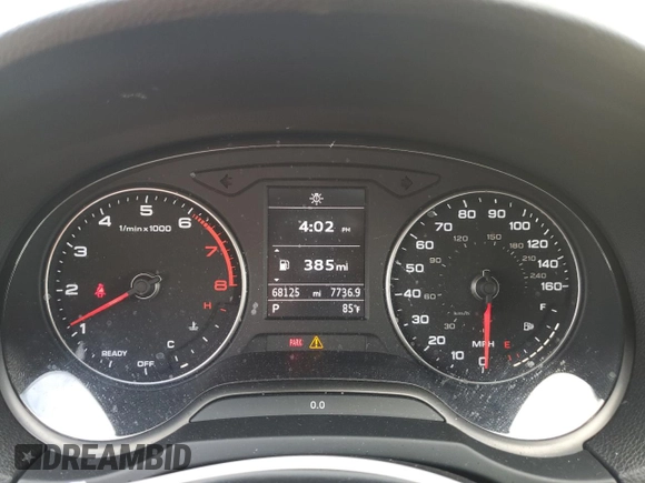 2017 Audi A3 Sedan Premium with VIN WAUAUGFF9H1026743, listed as a Copart auction lot 65727773 with 68,125 mi miles. Bid and sale history available at carsss.com. Image 9.