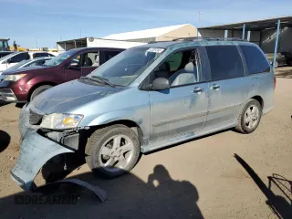 2003 Mazda MPV LX with VIN JM3LW28J930348248, listed as a Copart auction lot 47207255 with 161,079 mi miles and Salvage Title. Bid and sale history available at carsss.com. Image 1.
