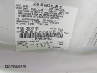 2011 Ford Focus SE with VIN 1FAHP3FNXBW152361, listed as a IAAI auction lot 42127764 with 279,393 mi miles and . Bid and sale history available at DreamBid. Image 9.