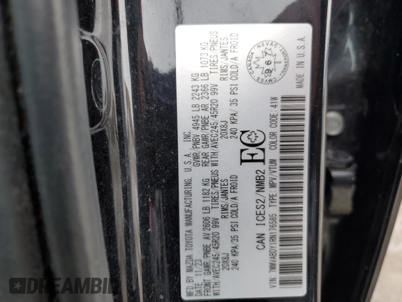 2024 Mazda CX-50 Premium z VIN 7MMVABDY1RN176585, wystawiony jako Copart lot #45224205 z przebiegiem Nie podano mil oraz Szkoda całkowita • Salvage title. Historia ofert i sprzedaży dostępna na DreamBid. Obrazek 14.