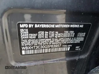 2016 BMW X1 xDrive28i with VIN WBXHT3C30G5F63957, listed as a Copart auction lot 70292992 with 80,040 mi miles. Bid and sale history available at carsss.com. Image 14.