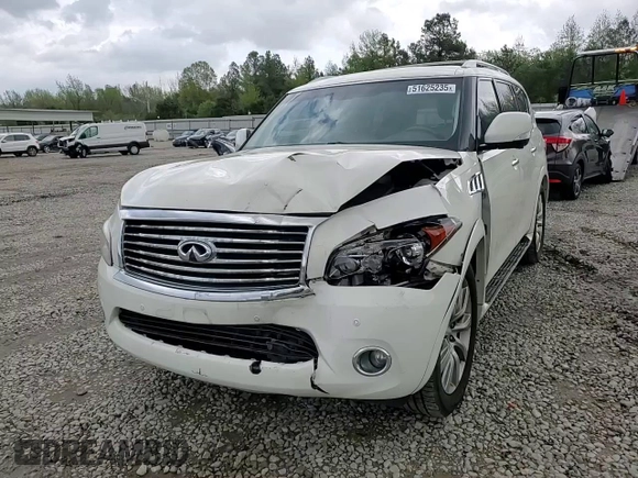 2014 Infiniti QX80 with VIN JN8AZ2NF2E9552447, listed as a Copart auction lot 51625235 with 88,140 mi miles and Salvage Title. Bid and sale history available at carsss.com. Image 12.