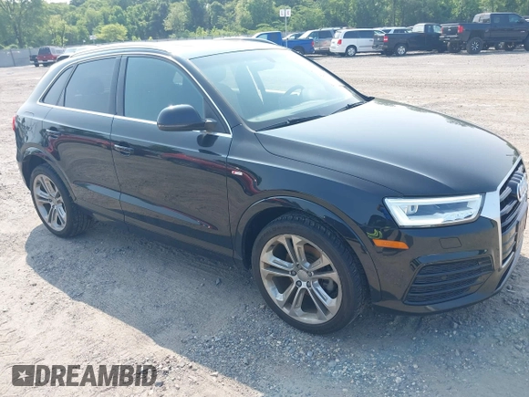 2017 Audi Q3 Prestige z VIN WA1GCCFS0HR015809, wystawiony jako IAAI lot #42405089 z przebiegiem 111 565 mil mil oraz . Historia ofert i sprzedaży dostępna na DreamBid. Obrazek 1.