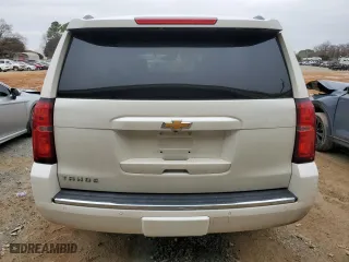 2015 Chevrolet Tahoe LTZ with VIN 1GNSCCKC3FR672168, listed as a Copart auction lot 85527284 with 160,822 mi miles and Salvage Title. Bid and sale history available at carsss.com. Image 6.