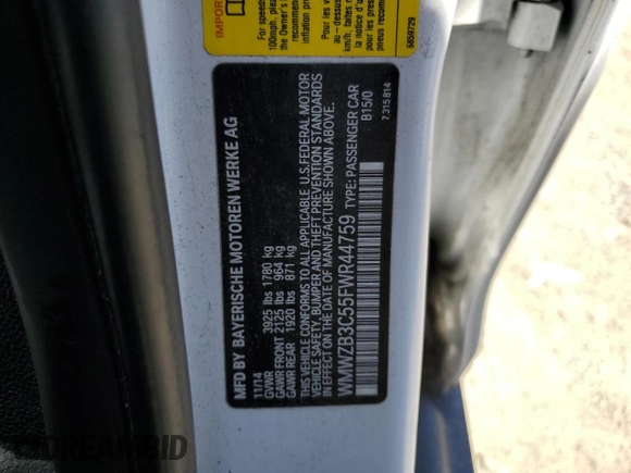 2015 MINI Countryman with VIN WMWZB3C55FWR44759, listed as a Copart auction lot 55836815 with 102,472 mi miles and Salvage title. Bid and sale history available at DreamBid. Image 12.