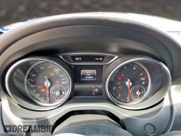 2019 Mercedes-Benz CLA 250 with VIN WDDSJ4EB4KN776778, listed as a Copart auction lot 57354645 with 124,800 mi miles and Salvage title. Bid and sale history available at DreamBid. Image 9.