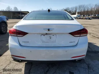 2016 Hyundai Genesis 3.8L with VIN KMHGN4JEXGU142923, listed as a Copart auction lot 49267195 with 179,723 mi miles and Salvage Title. Bid and sale history available at carsss.com. Image 6.