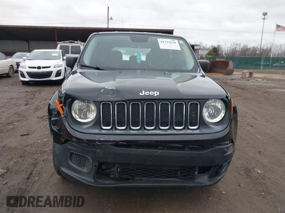2017 Jeep Renegade Sport with VIN ZACCJBAB6HPG43142, listed as a IAAI auction lot 41719128 with 127,088 mi miles and . Bid and sale history available at carsss.com. Image 12.