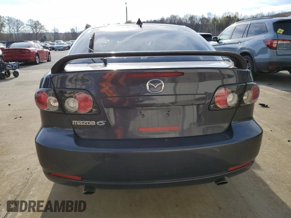 2007 Mazda 6 i Sport VE with VIN 1YVHP84C975M13821, listed as a Copart auction lot 80315224 with 187,379 mi miles and Salvage Title. Bid and sale history available at DreamBid. Image 6.