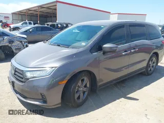 2021 Honda Odyssey EX z VIN 5FNRL6H58MB043929, wystawiony jako IAAI lot #42028687 z przebiegiem 59 668 mil mil oraz . Historia ofert i sprzedaży dostępna na DreamBid. Obrazek 2.