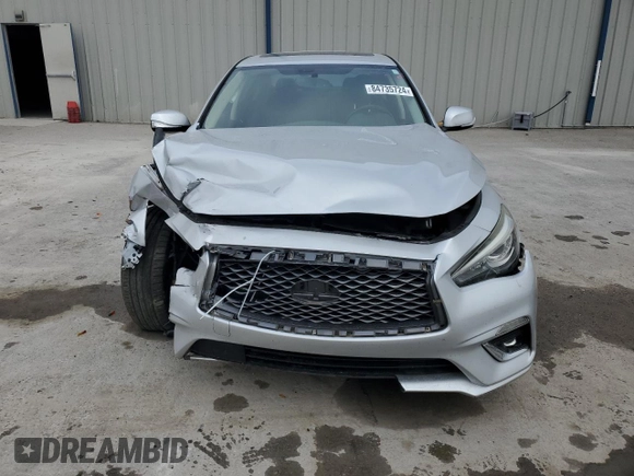 2019 Infiniti Q50 3.0t Signature Edition with VIN JN1EV7AP6KM514591, listed as a Copart auction lot 84735724 with 64,178 mi miles and Non Repairable. Bid and sale history available at carsss.com. Image 5.