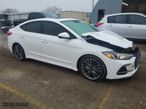 2018 Hyundai Elantra Sport with VIN KMHD04LB0JU456155, listed as a Copart auction lot 85654664 with 62,608 mi miles and Salvage Title. Bid and sale history available at carsss.com. Image 4.