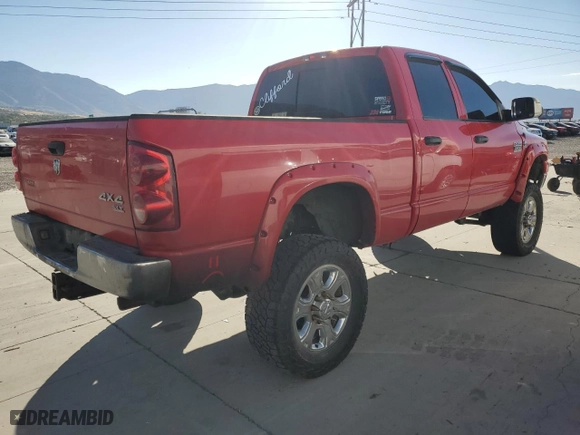 2007 Dodge Ram 2500 SLT with VIN 1D7KS28C07J510064, listed as a Copart auction lot 72928404 with 208,230 mi miles and Salvage Title. Bid and sale history available at carsss.com. Image 3.