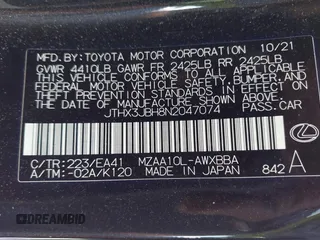 2022 Lexus UX 200 с VIN JTHX3JBH8N2047074, выставлен на аукционе IAAI как лот 41973682 с пробегом 27 248 миль миль и . История ставок и продаж доступна на DreamBid. Изображение 9.