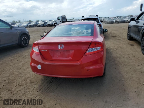 2012 Honda Civic Cpe LX with VIN 2HGFG3B56CH533844, listed as a Copart auction lot 66630824 with 143,246 mi miles and Salvage Title. Bid and sale history available at carsss.com. Image 6.