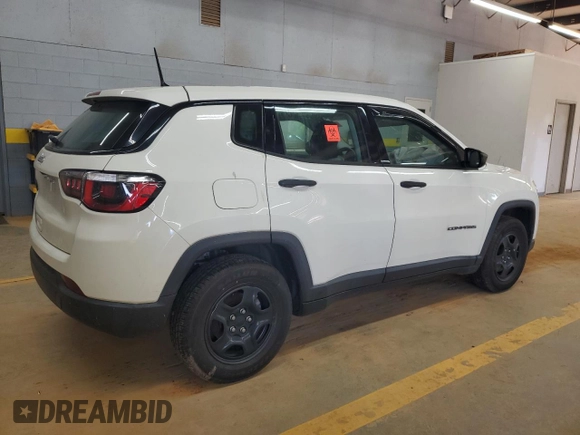 2018 Jeep Compass Sport with VIN 3C4NJCAB5JT263397, listed as a Copart auction lot 55670315 with 95,531 mi miles and Salvage title. Bid and sale history available at DreamBid. Image 3.