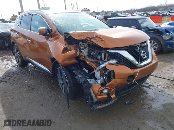 2017 Nissan Murano S with VIN 5N1AZ2MH6HN103570, listed as a IAAI auction lot 41534592 with 104,057 mi miles and . Bid and sale history available at DreamBid. Image 6.