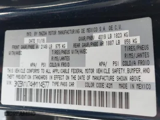 2017 Mazda Mazda3 4-Door Touring with VIN 3MZBN1V74HM114577, listed as a IAAI auction lot 41846720 with 139,009 mi miles. Bid and sale history available at carsss.com. Image 9.