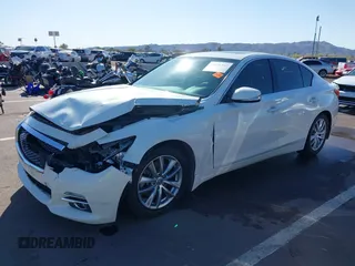 2014 Infiniti Q50 Hybrid Sport with VIN JN1AV7AP0EM691057, listed as a IAAI auction lot 41836162 with 147,477 mi miles and . Bid and sale history available at DreamBid. Image 17.