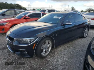 2019 BMW 4 Series 430i with VIN WBA4J1C57KBM18538, listed as a Copart auction lot 77031254 with 58,417 mi miles and Salvage Title. Bid and sale history available at carsss.com. Image 1.