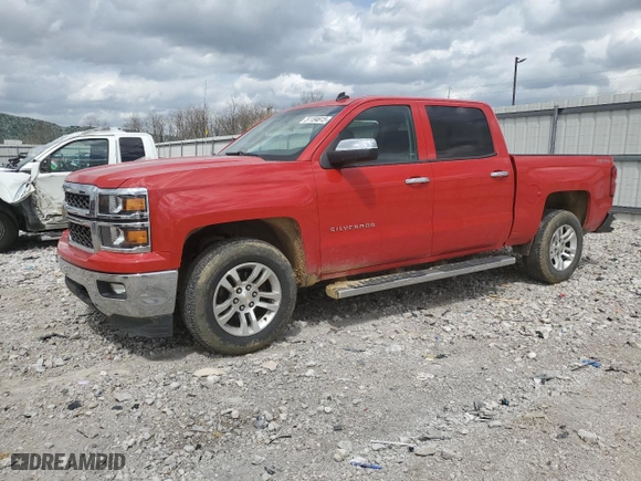 2014 Chevrolet Silverado 1500 LT with VIN 3GCUKREC4EG119546, listed as a Copart auction lot 51154615 with 196,117 mi miles and Salvage Title. Bid and sale history available at carsss.com. Image 1.