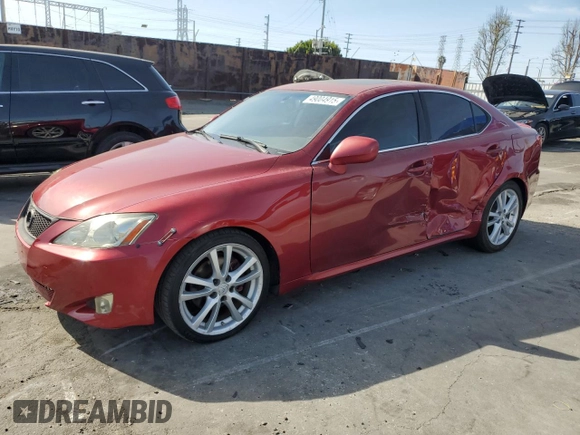 2006 Lexus IS 250 Manual with VIN JTHBK262665001042, listed as a Copart auction lot 49004915 with 162,157 mi miles and Salvage Title. Bid and sale history available at carsss.com. Image 1.