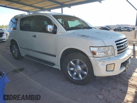 2007 Infiniti QX56 with VIN 5N3AA08A57N801070, listed as a Copart auction lot 68133254 with 0 mi miles and Salvage Title. Bid and sale history available at carsss.com. Image 4.